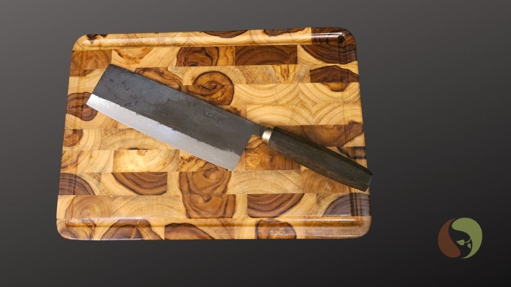 Da Sy Küchenmesser Set „Coung“ mit Stirnholz Schneidbrett