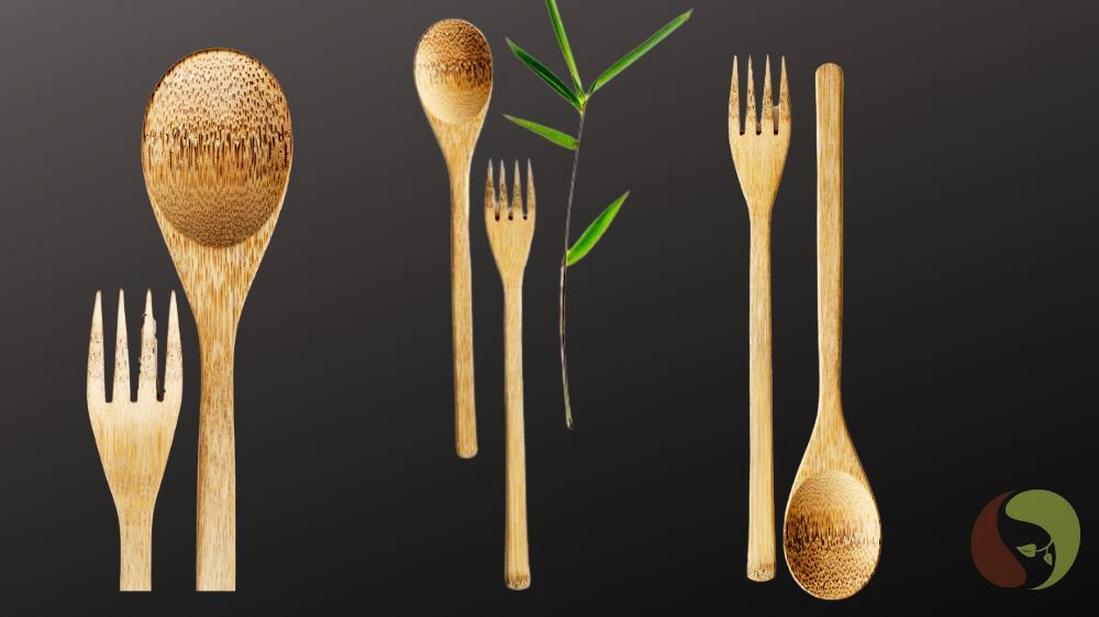 Bambus Besteck, 2teilig Set