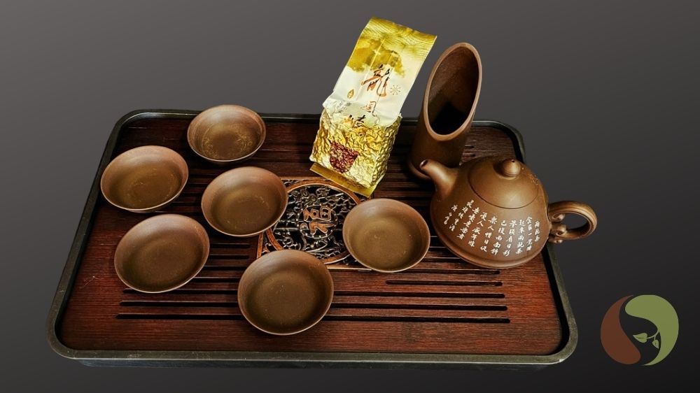 Masawi Gongfu-Cha Genuss-Set – filigranes Tonservice mit Tablett & Shan Lin Xi Oolong