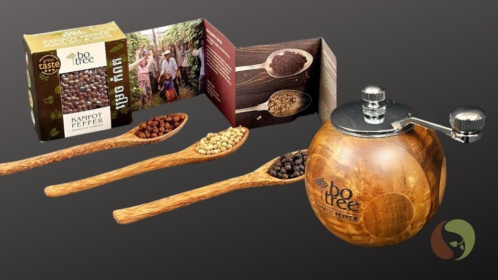 BoTree Kampot Pfeffer Set mit Pfeffermühle
