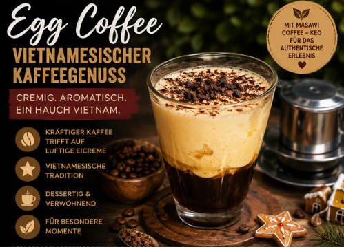 Masawi Coffee KEO – vietnamesischer Spezialitätenkaffee,4 x ganze Bohnen Vorteilspack