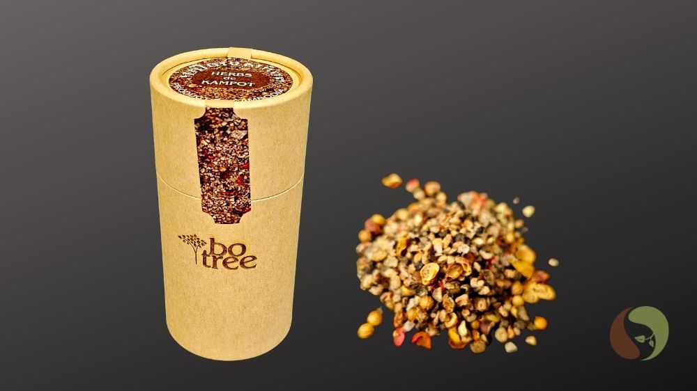 Herbs de Kampot – mediterrane Gewürzkomposition mit Kampotpfeffer und Fleur de Sel 100 g