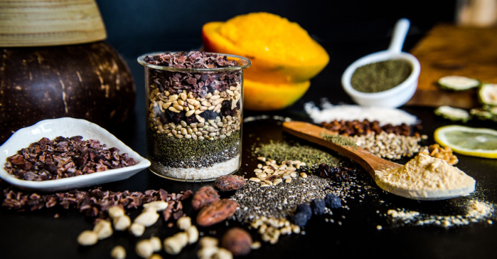 Superfood und vegane Produkte