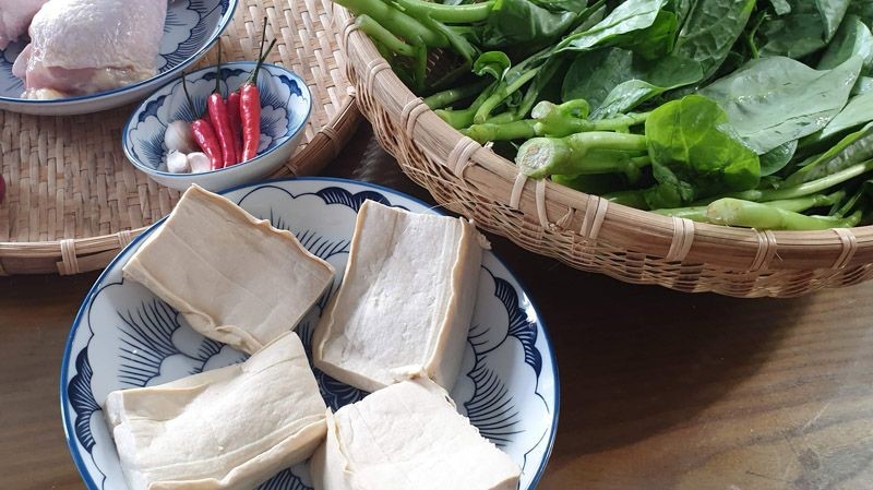 Spinat-Tofu-compressor