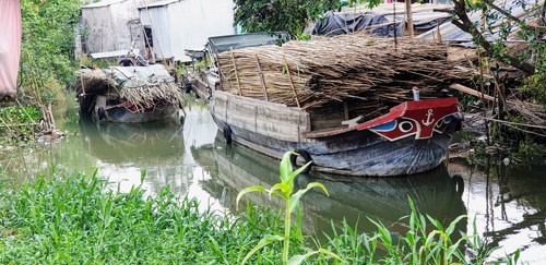 Mekongdelta-Transportboot-traditionell