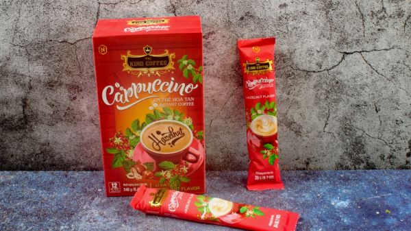 Vietnam King Coffee Capuccino Haselnuss instant Tassenpackung