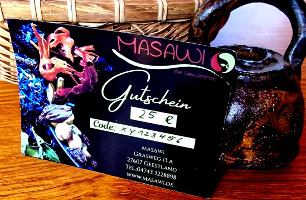 Geschenk-Gutschein Masawi als Druck